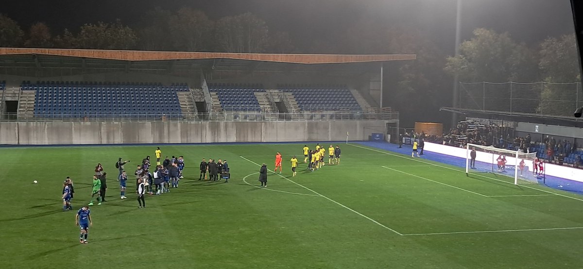 icibelfort's tweet photo. ⚽️🟡🔵 Info #FCSM. Le club a réussi à faire annuler les sanctions infligées par la FFF après le match de Villefranche, pour n'avoir pas été entendu en audition. "Suspensions suspendues et audition devant la commission de discipline ce jeudi" selon le psdt #Calvez https://t.co/tEPblOCWa0