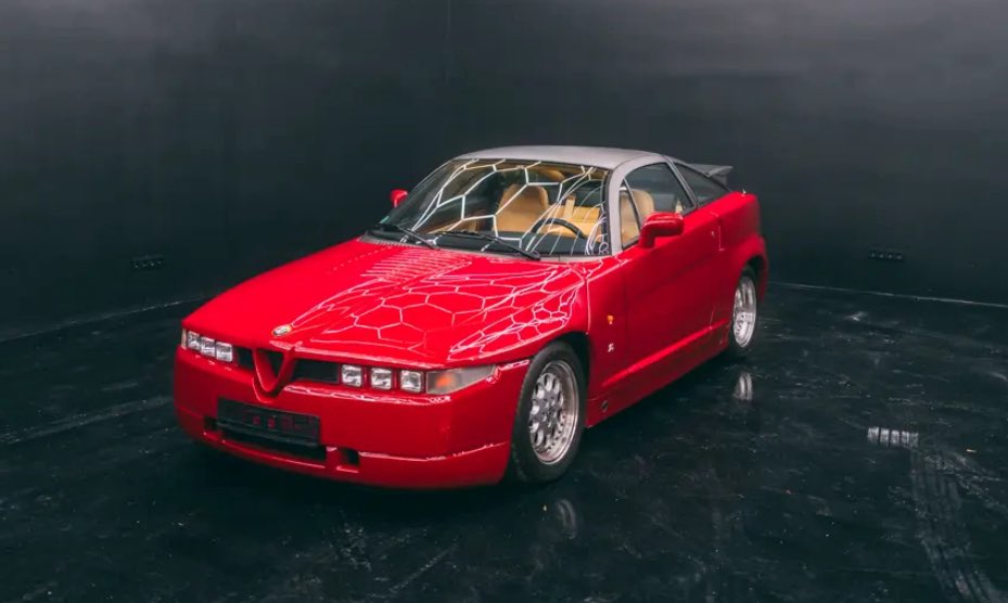 WRCPAST's tweet photo. **Rare Road Cars**

🇮🇹 Alfa Romeo SZ 

1 of only 1,036 

When Alfa Romeo was acquired by then-rival marque Fiat in the 1980s, bosses knew the brand needed a model to capture the public’s imagination. 

The result was a car that shocked the world, and one that still resonates after more than 30 years: the Alfa Romeo SZ. 

A collaboration between Citroën SM stylist Robert Opron and Antonio Castellana at Centro Stile Fiat, the wild styling was put into production by Zagato using innovative design and construction methods.

The SZ was nicknamed Il Mostro, or “the Monster”, due in part to its angular thermoplastic injection-moulded composite body panels. 

But also its potent 207-horsepower 3.0-litre V-6 engine, which delivered drive to the rear wheels. In addition to boasting one of the best soundtracks of the period, the sharply styled SZ was also a spirited performer on the road.

Launched at a time when interest in low-number production cars was at its peak, many SZs found homes in collections and accumulated only low mileage.

It’s a car that always makes for entertaining conversations whether you love them or think they are ugly.

Personally I love them 🇮🇹 ❤��

This car sold for around £60,000 with 5,836 km in 2024 via @rmsothebys and is linked below. 

https://t.co/MKuOWw4dYN

📸 @Sothebys 👏🏻👏🏻

@alfa_romeo @AlfaRomeoUK @AlfaRomeoUSA