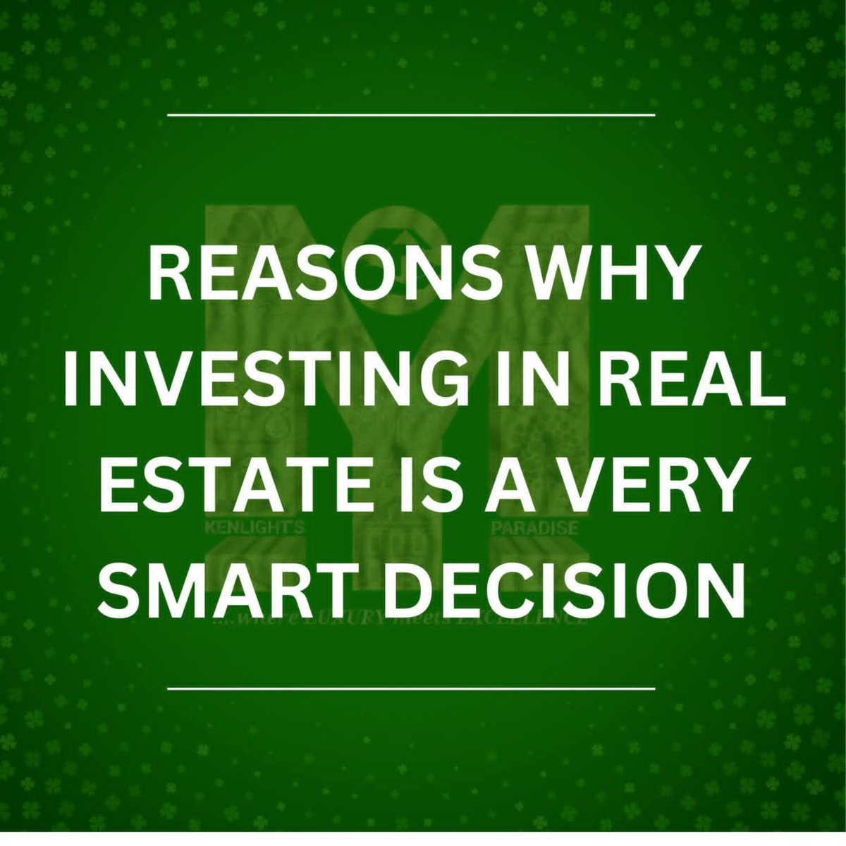 KenlightsRealty's tweet photo. Reasons Why Investing In Real Estate Is A Very Smart Decision
.
.
.
#kenlight #KenlightsParadise #AbiaState #realestate #investing #buyandbuild #AlexOtti #luxuryhomes #buyland #buyandsell #newcity #abia #investment #investmentopportunity #estate #investmentproperty https://t.co/OIwWFtnhT3