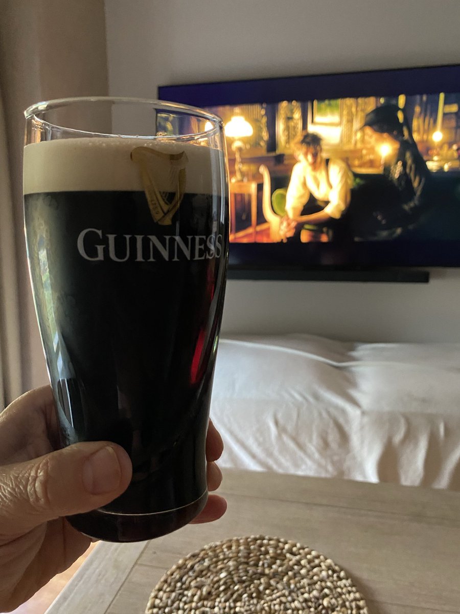 back_2basics's tweet image. Watching @HouseofGuinness whilst partaking in a pint of @GuinnessIreland