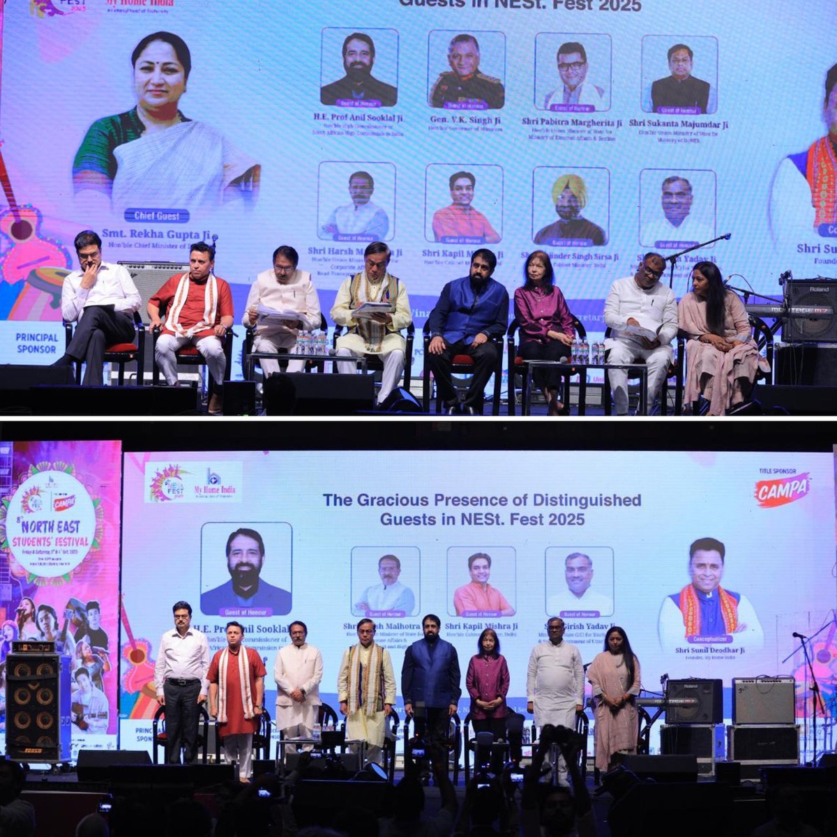 kshiprashuklaa's tweet photo. Glad to be a part  of Nest Fest organised by Founder @MyHomeIndia @Sunil_Deodhar  ji at #Talkatora stadium,New Delhi .

Shared the Dias with Central MOS @hdmalhotra  ji MOS 
(I/C) UP @girishyadavbjp ji, High Commissioner of South Africa Anil Sooklal 
& Delhi University VC Yogesh Singh .

During #11YearsOfDevelopment under the leadership of Our Visonary Hon’ble PM Sri @narendramodi ji , #NorthEast Region has witnessed a  broad arena of Development . 
It  is has come up  as a forerunner  of the Viksit Bharat vision, shedding its past image as a troubled frontier region. 

Once seen as a troubled periphery, the region is now emerging as a vital contributor to India’s 21st-century growth story.

It is a story of resilience, reform, and renewed national integration! 
#11YearsofPMModi 
#11yearsofGoodGovernance 
 
@idharampalsingh