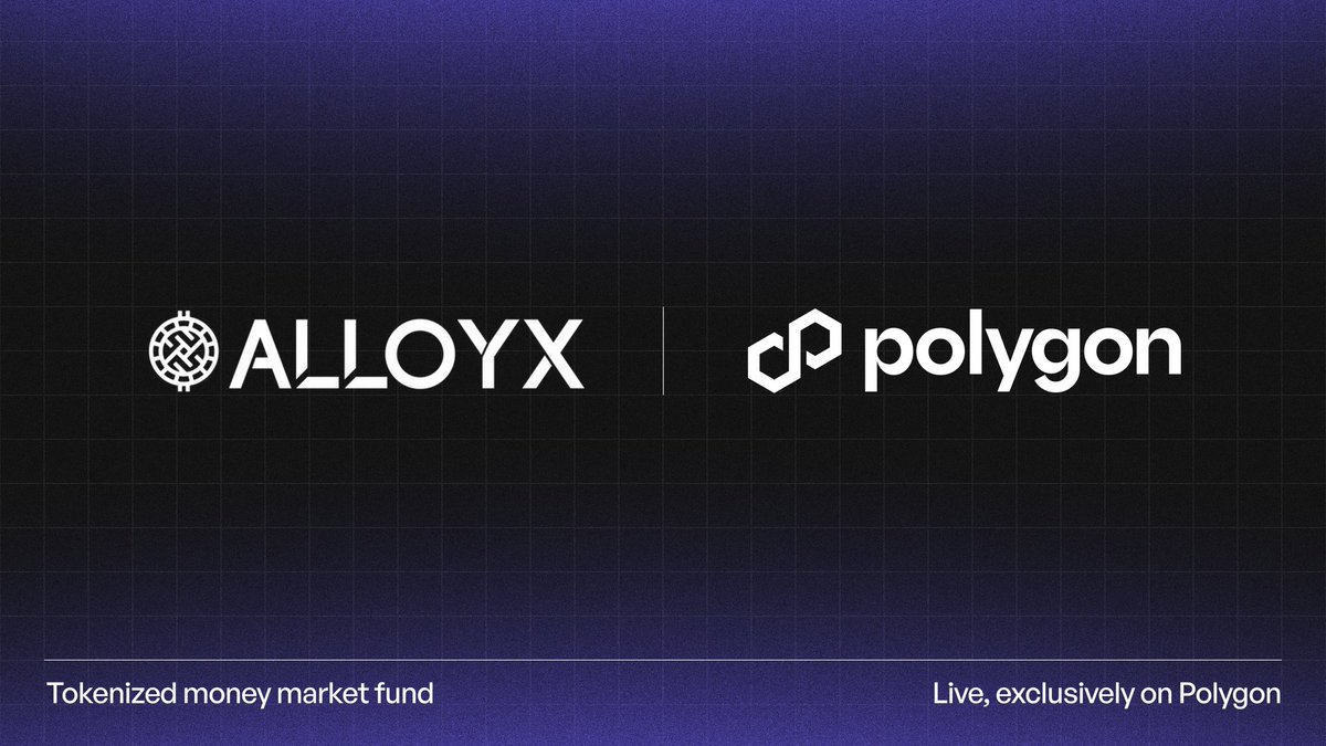 TradFi + DeFi are converging ✨

Asia’s leading stablecoin service provider, <a href="/AlloyX_Limited/">AlloyX</a>, has launched a compliant tokenized money market fund, exclusively on <a href="/0xPolygon/">Polygon</a>.

Custodied by Standard Chartered Bank (HK), RYT delivers institutional-grade yield in a programmable,