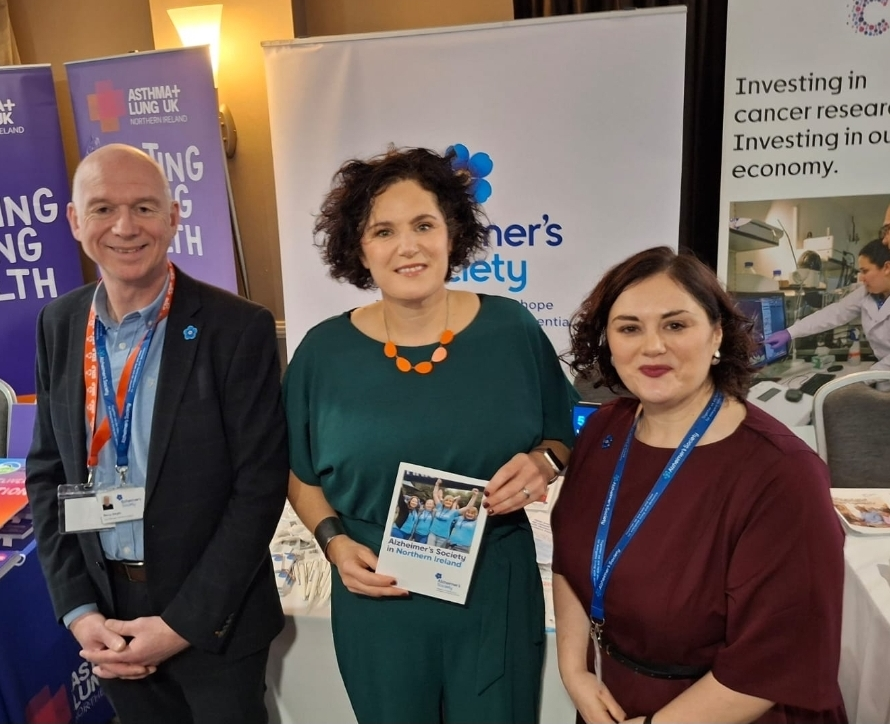 Great to meet <a href="/SDLPlive/">The SDLP</a> leader <a href="/ClaireHanna/">Claire Hanna</a> at SDLP Conference. We’re working to make dementia a political priority in Westminster and across these islands. Because everyone affected deserves a future with dignity and support. #Dementia