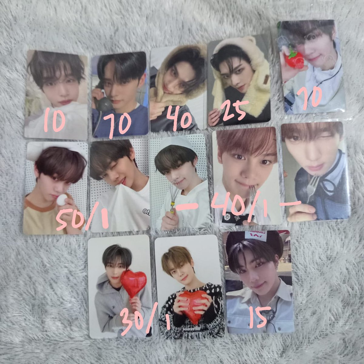 want to sell aab photocard zerobaseone zb1

‼️price jangan di jadikan patokan‼️
 💸price exc all
 keep event with dp ✅
 req live/vid/cod ✅
🏡 jateng

t. pc jiwoong yits digi blupa, ricky appmus, gyuvin starriver sg25 makestar sound wave, gunwook zerose blupa, yujin makestar