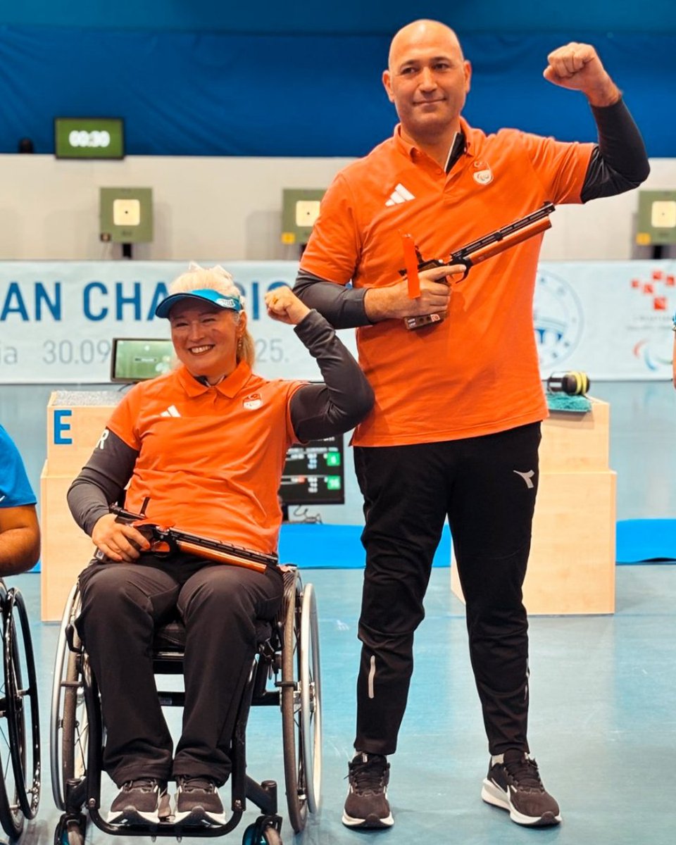 Milli atıcılarımız Aysel Özgan ve Murat Oğuz, Avrupa şampiyonu oldu. 🇹🇷 🥇