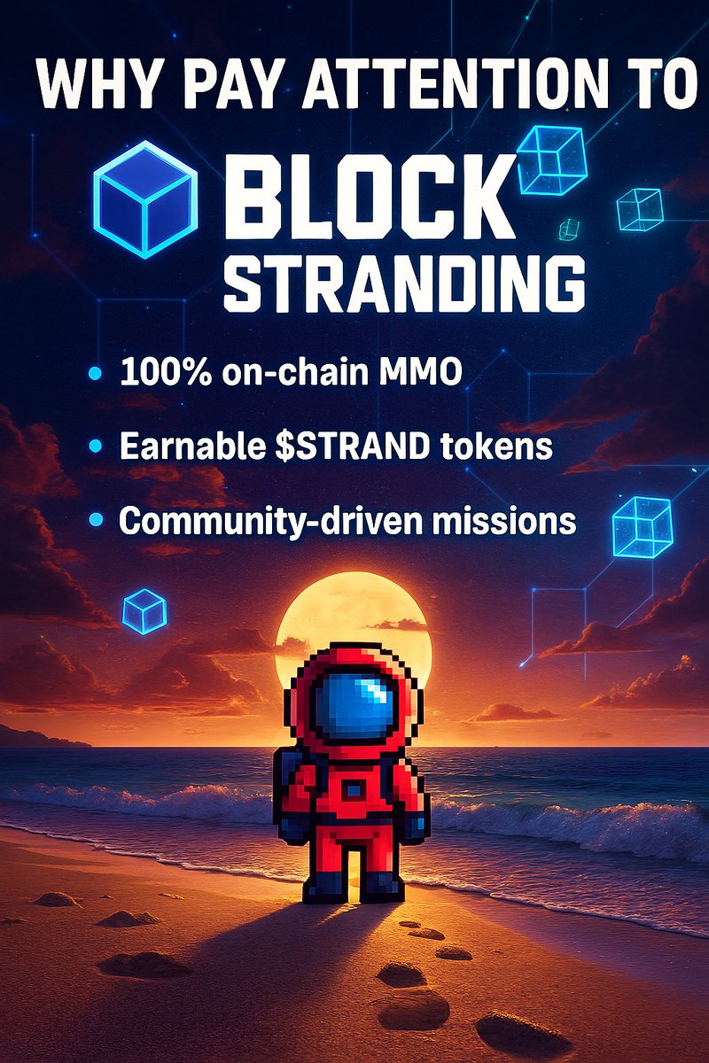 ReEarthProject's tweet image. Why should you pay attention to @blockstranding?

Because it’s not “just another game.”

🎮 100% on-chain MMO
💎 Earnable $STRAND tokens
⚙️ Community-driven missions

This is Web3 gaming done right. 🔥

 #BlockchainGaming #STRAND