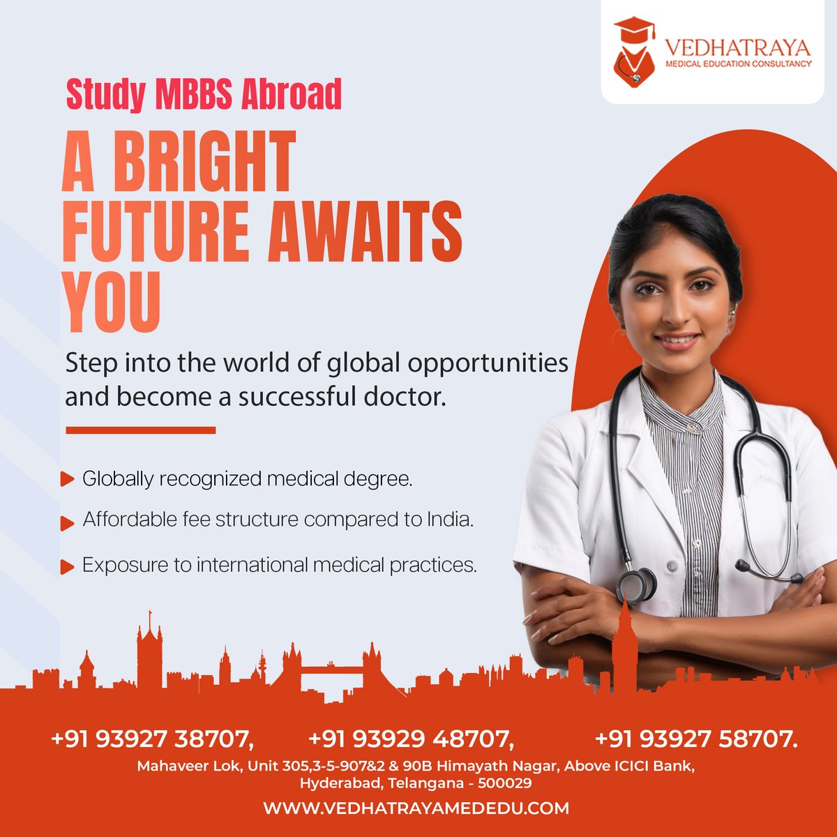 vedhatraya's tweet photo. Study MBBS Abroad with Vedhatraya A Bright Future Awaits You!
📞 +91 93927 38707 | +91 93929 48707 | +91 93927 58707
🌐 https://t.co/RU1pzyj2uG

#Vedhatraya #MBBSAbroad #StudyAbroad #MedicalEducation #FutureDoctors #GlobalOpportunities #StudyMBBS #MBBSAbroadConsultancy https://t.co/e4kFTGo63F