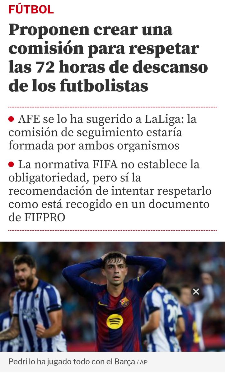 Parece lógico que después de un partido de fútbol ( unas 2 horas) con un gran esfuerzo físico haya un descanso posterior suficiente.
En cambio, después de una guardia de 24 horas,con un gran desgaste físico y mental,el Ministerio de Sanidad sólo te concede 24 horas de descanso..