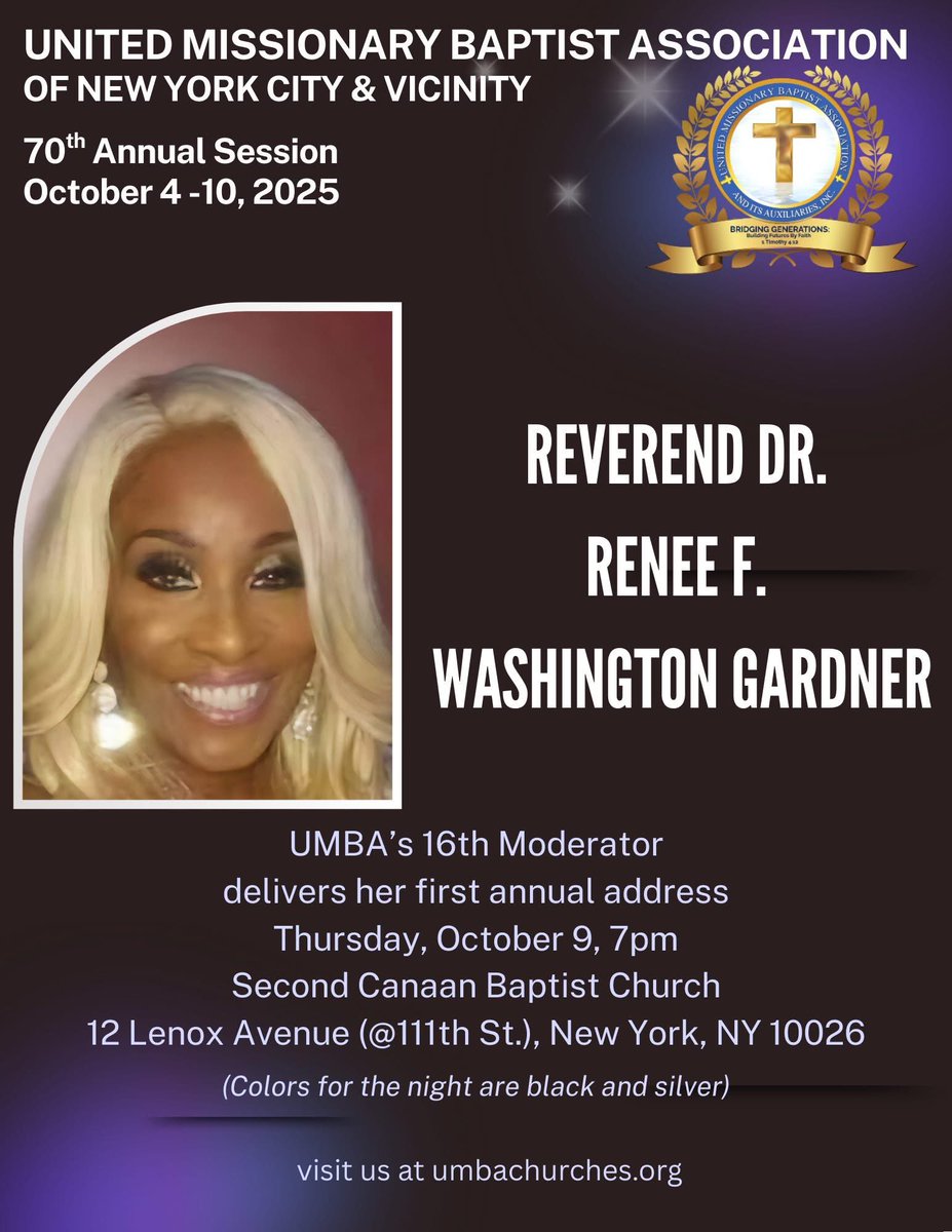 Meet us all week at <a href="/umbachurches/">UMBACHURCHES</a> Annual Session at Second Canaan Baptist Church in Harlem.