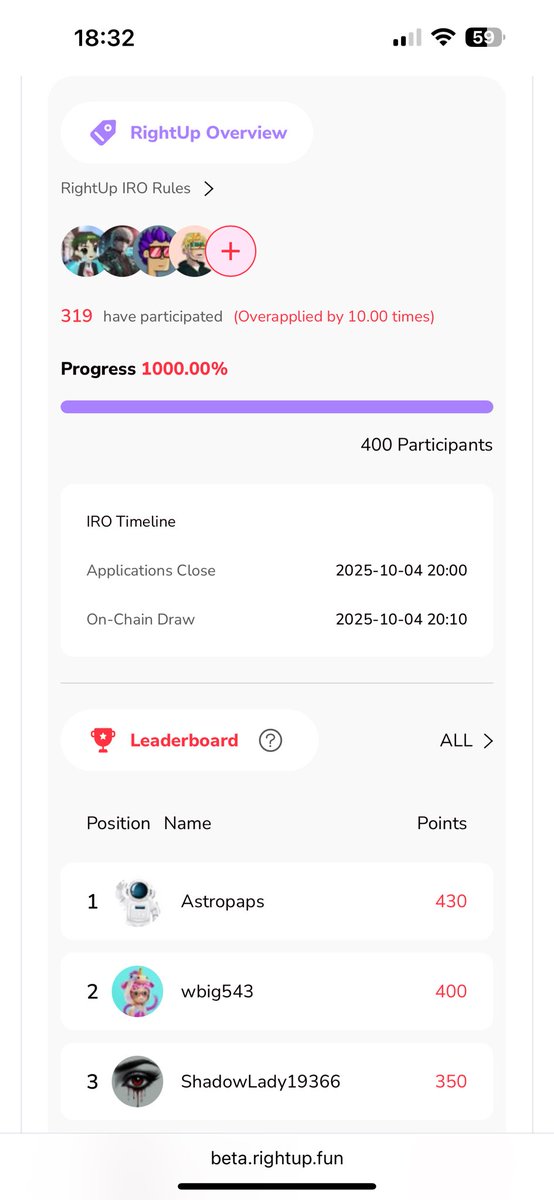🚀 🚀🚀1000% OVER-APPLIED!🔥🔥🔥
⏰ Only 1.5 hours LEFT!
🎁 RightUP x Fableration Internal Test: 1,000 USDC Airdrops! 💰
JOIN NOW – Don't Miss Out! 👇

[Quick Steps: Follow <a href="/Rightup_fun/">RightUp</a> &amp; <a href="/Fableration/">Fableration</a> | Like/RT | Apply at beta.rightup.fun/detail/9DbUFQm…]
#PassionDriven #ActFast #Crypto
