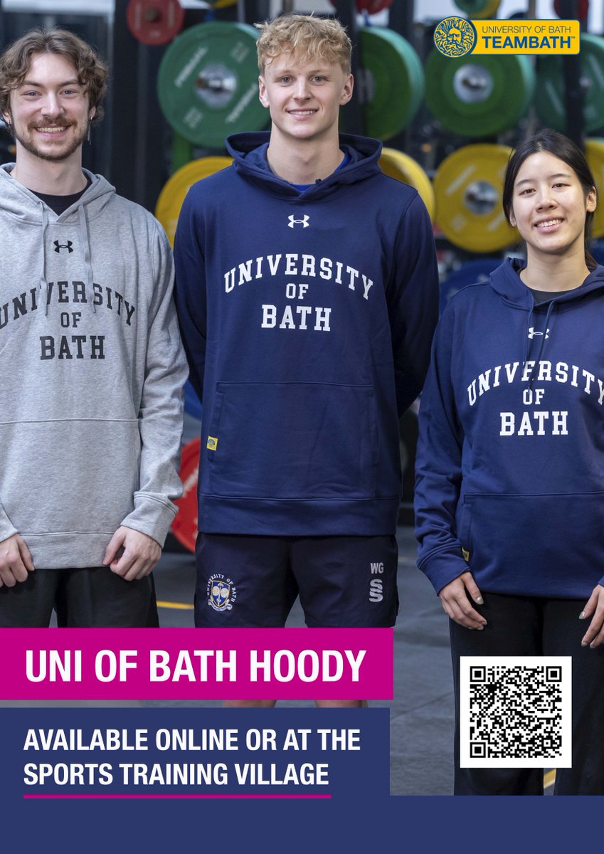 TeamBath's tweet image. Nothing says you’re officially part of the community like an iconic Team Bath hoodie 💙💛

You can order yours now through the Uni of Bath online store and pick it up easily with click &amp;amp; collect.

store.bath.ac.uk/product-catalo…

#TeamBath #BathUni #Freshers2025