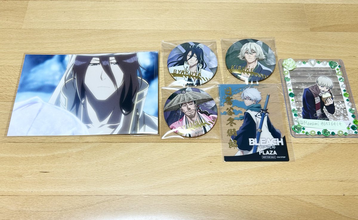 【交換/譲渡】BLEACH PLAZA 箔押し缶バッジVol1 トレーディング場面写ポストカードVol1 購入特典 クリアカード

譲:白哉、日番谷、浦原、京楽

求:缶バッジ 一護1、クリカ 平子、ポスカ 一護&gt;&gt;定価＋送料

⚠️初回プロカ必読、郵送

検索からでもお気軽にお声掛け下さい。
