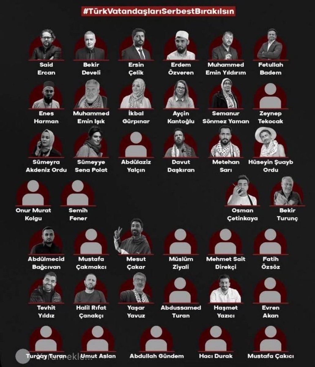 UstndgRf's tweet photo. Siyonist terörist korsan şerefsiz İsrail tarafından alıkonulup zindana atılan Sumud Filosu aktivistlerine destek verelim

"Aktivistler serbest bırakılsın"

"#FreeTheActivists"
#FreeTheActivists https://t.co/nopTZxnQsJ