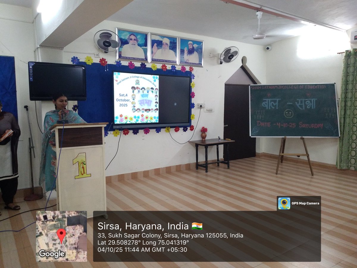 SSJCOLLEGEOFED1's tweet image. Shah Satnam Ji College of Education, Sirsa organized 'Bal Sabha' on 04-10-2025.
#balsabha 
#sabha
