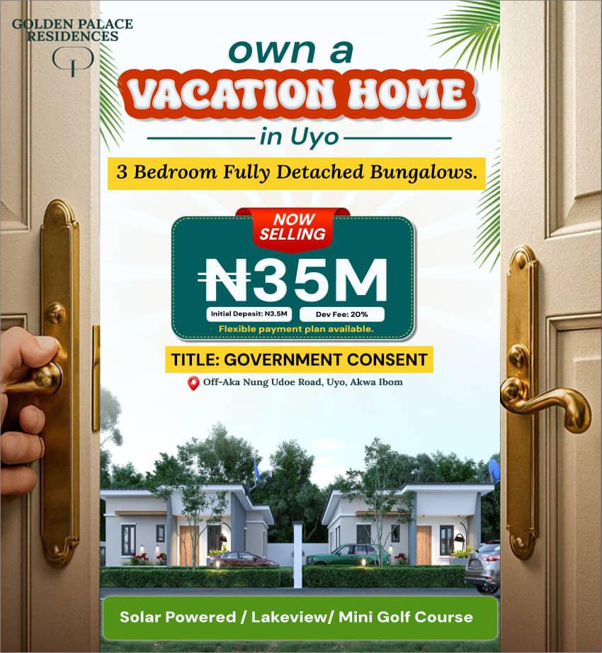 femi150's tweet photo. UYO NIGERIA 
Buy and build estate 

Estate name: Golden Palace Residences, 

✍️Uyo is strategically located Off Aka – Nung Udoe – Eket Road, Uyo.

Call: +2348106432221
#goldenpalaceestateuyo #uyostateproperty #holidayhome #christmas #realtorfemihomeway https://t.co/XrxAZo3lb2