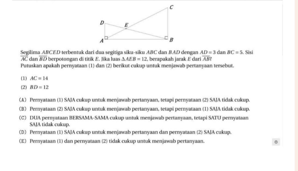 Itu diambil dari soal asli PK UTBK 2019 nder, ini aku kirim soal aslinya