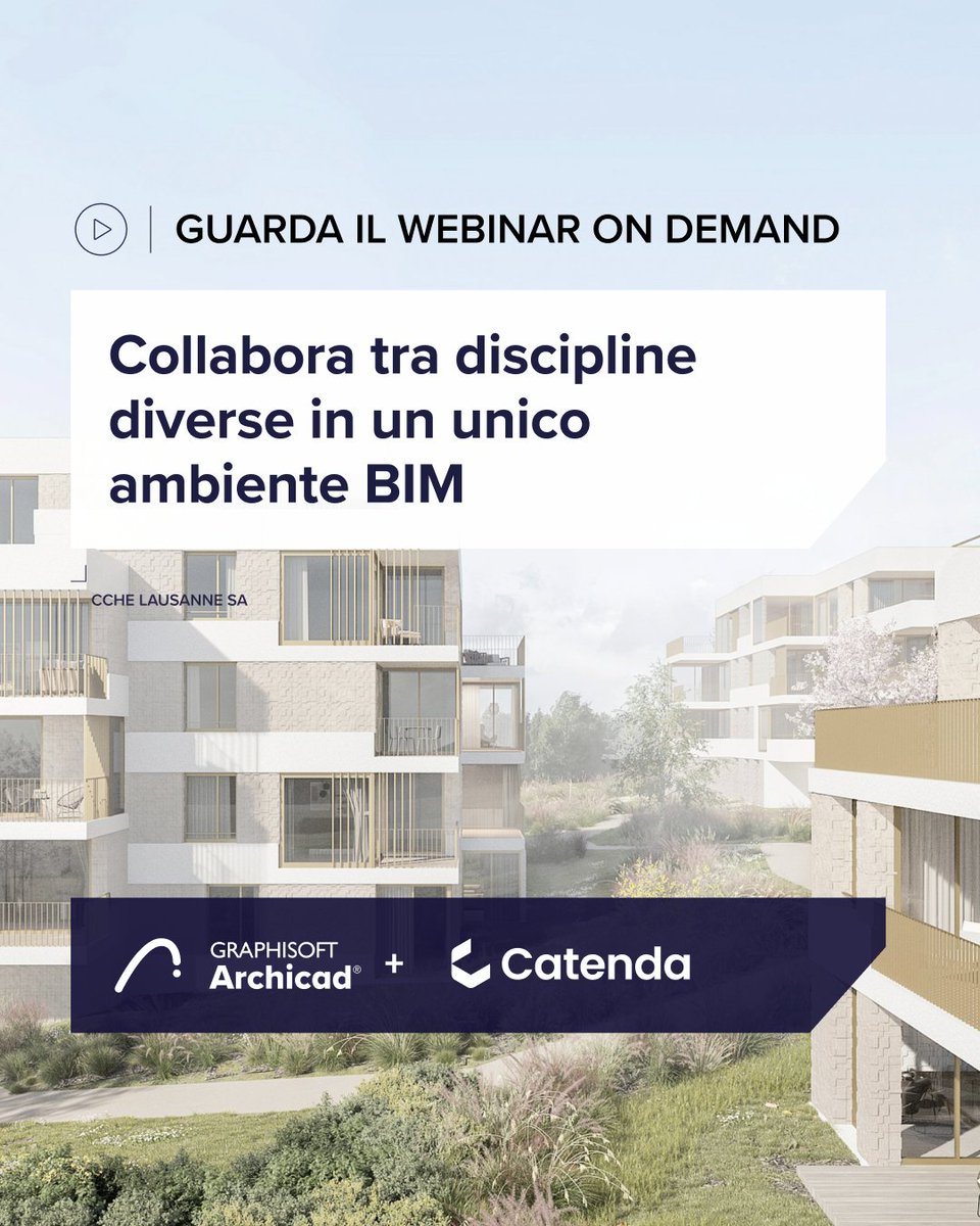 Approfondisci il BIM interdisciplinare con Archicad &amp; Catenda.
Guarda on demand con sottotitoli inclusi!
bit.ly/464gYpf