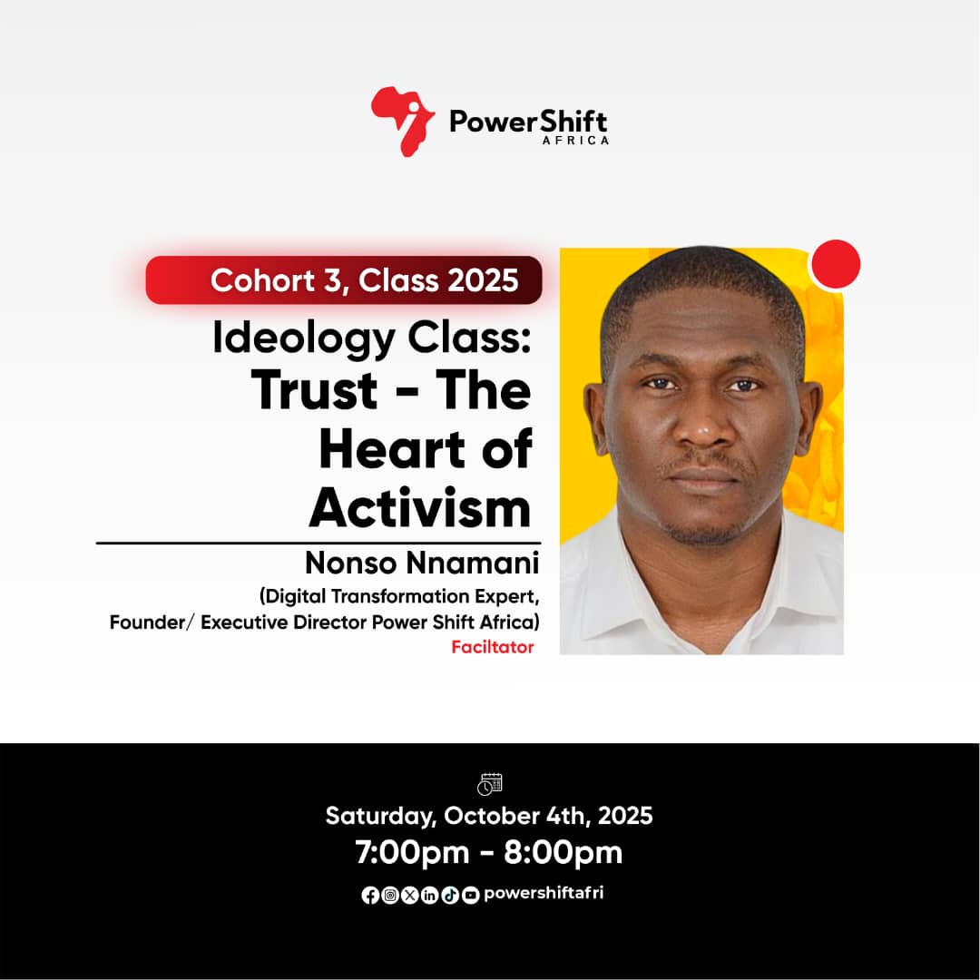 powershiftafri's tweet image. That is why trust is not just a value in activism, it is the heartbeat that keeps the struggle alive.
#TrustInAction
#HeartOfActivism
#PowerOfTrust
#MovementWithMeaning
#ChangeThroughTrust