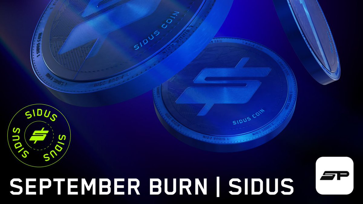 SidusPad community! 
🔥 The circulating SIDUS supply has been reduced again by our monthly token burn.
September results:
✔️ 1,576,988.94 SIDUS burned
✔️Hash: bit.ly/3WkTeY6
Total burned (end of Sep): 11,111,121,218.525 SIDUS - 37.04% of max supply.