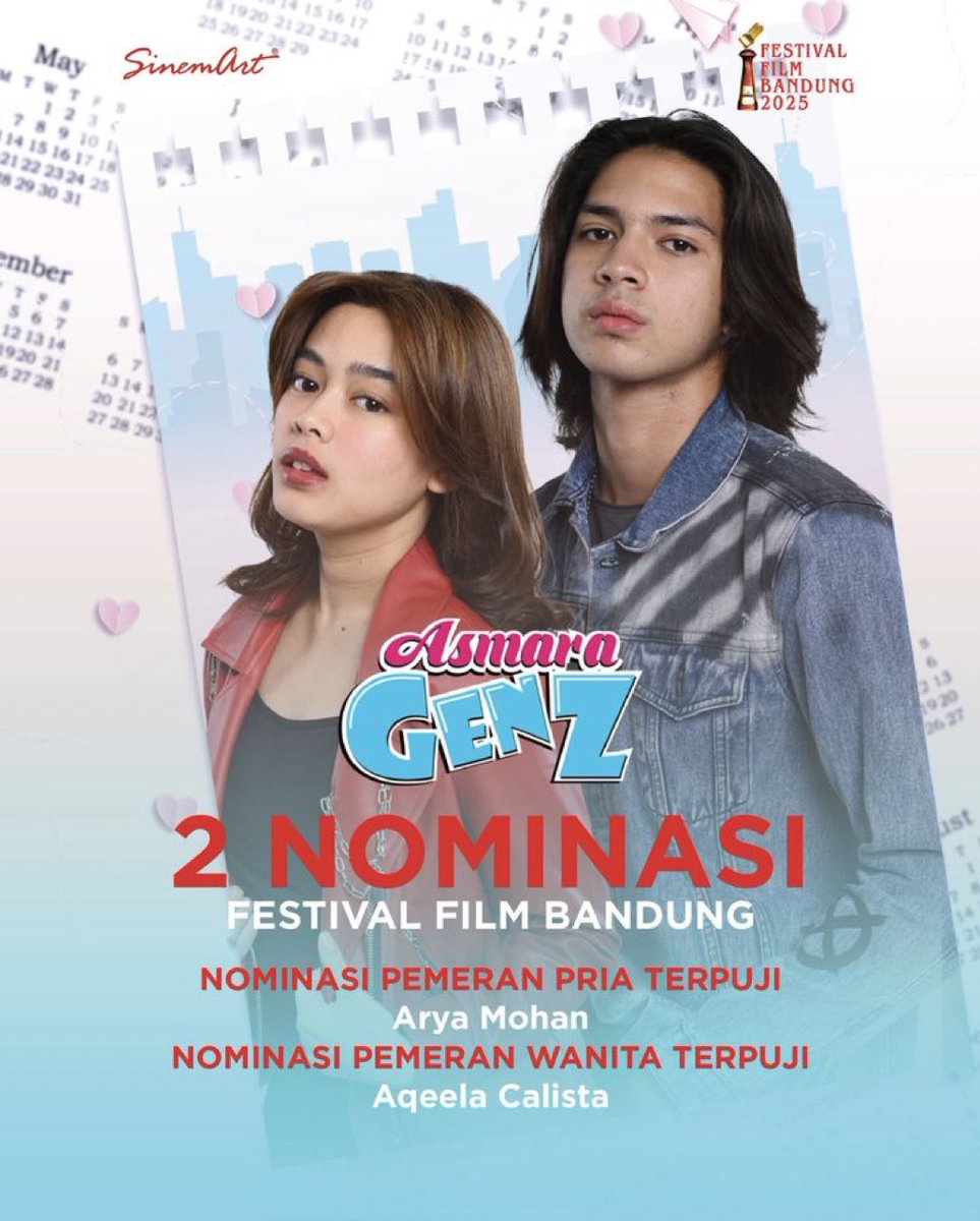 baymaxsad's tweet photo. Bismillah "Arya Mohan Suryanandika" &amp; "Aqeela Aza Calista" memperoleh penghargaan sebagai Pemeran Pria dan Pemeran Wanita Terpuji di Festival Film Bandung 2025. aamiin 💗🙏🏻⭐️ https://t.co/ffNyDjneHQ
