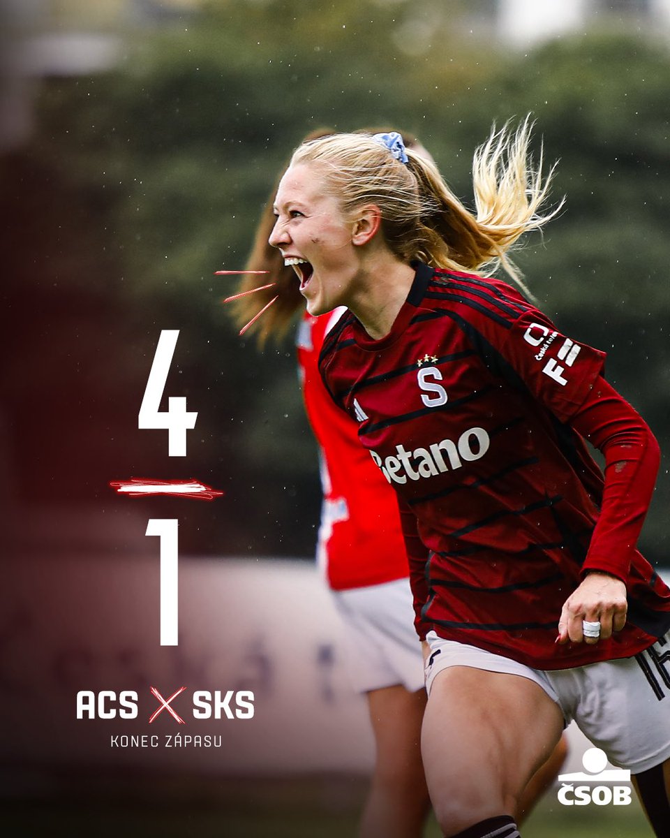 ACSparta_Zeny's tweet image. ⭐️⭐️⭐️ VÍTĚZSTVÍ 

Vysoká výhra v derby.

#acsparta | #csob