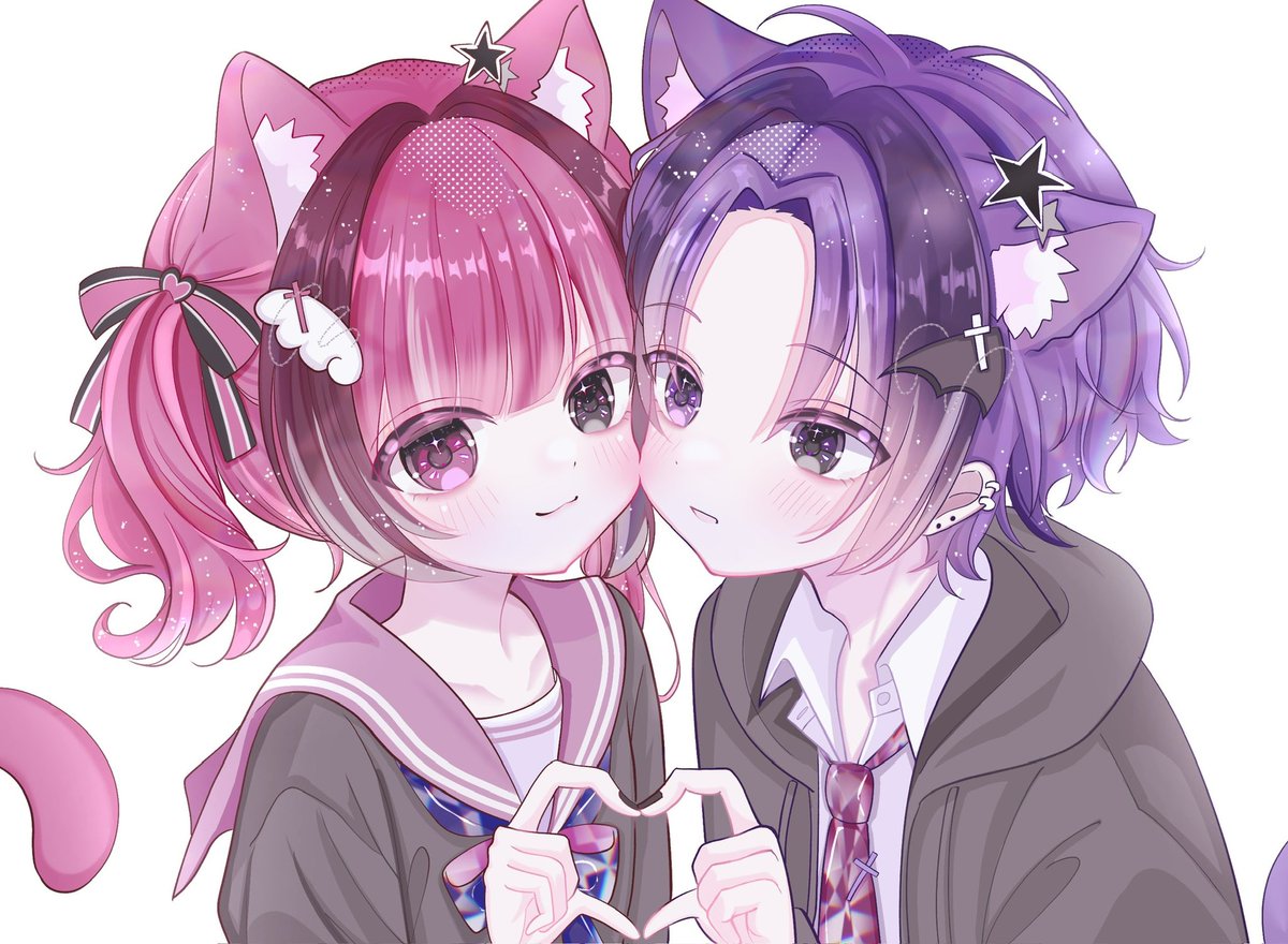 amityann_'s tweet image. ペア依頼初めてでした！
ありがとうございました〜✨
#絵柄が好みって人にフォローされたい  #絵描きさんフォロバ100