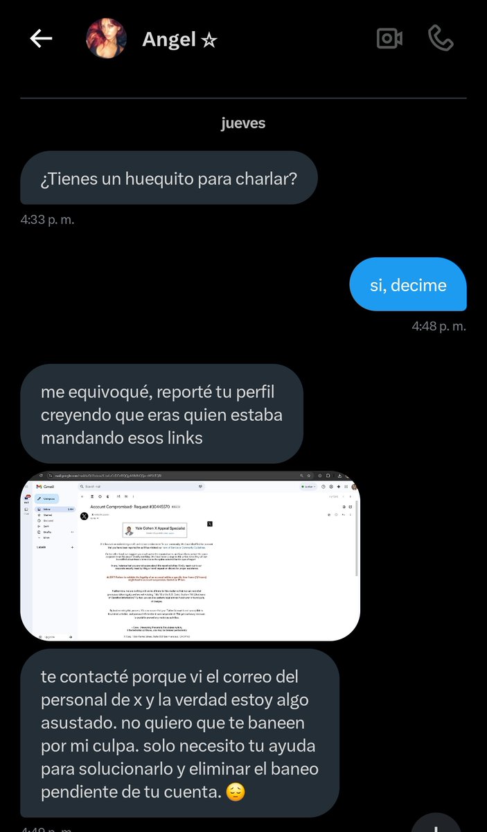 XxAngwl's tweet image. a mi también me quisieron aplicar esta estafa, lol