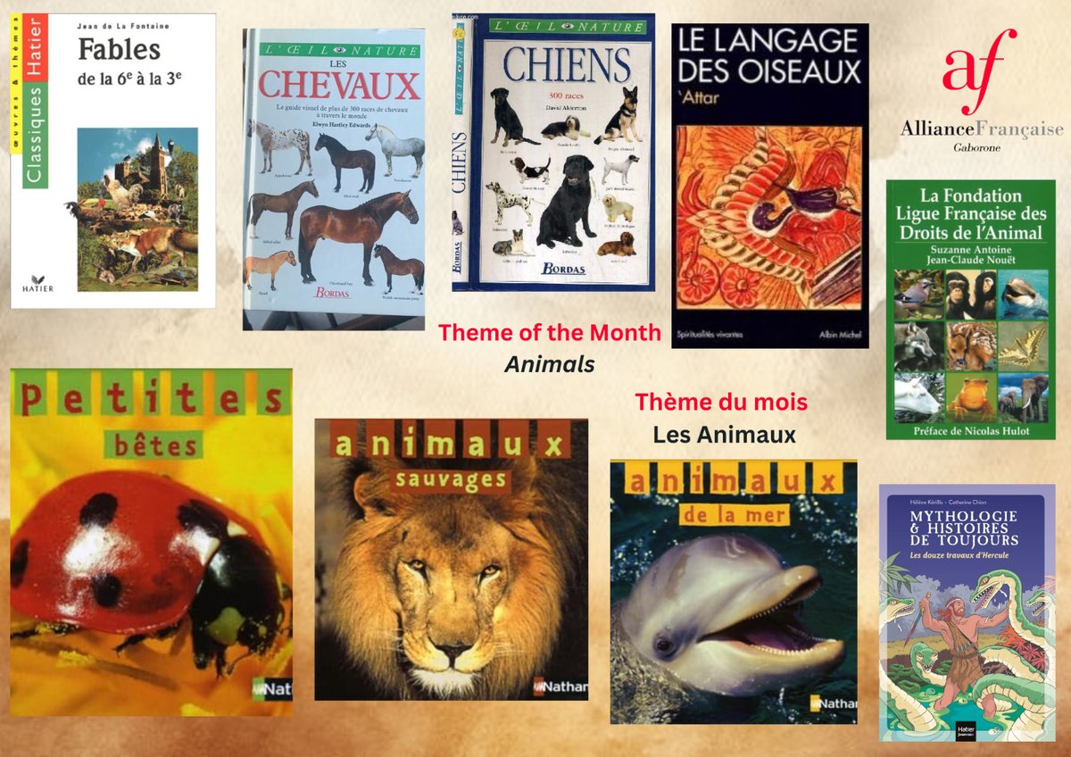 🐾 Celebrate International Animals Day! 🦁🐘🐦
Explore our library's animal-themed books 📚 (for members &amp; students) or check out Culturethèque’s digital collection 🌐 with a free 1-month trial!
Discover more: [Culturethèque Link]

#InternationalAnimalsDay #AnimalLovers