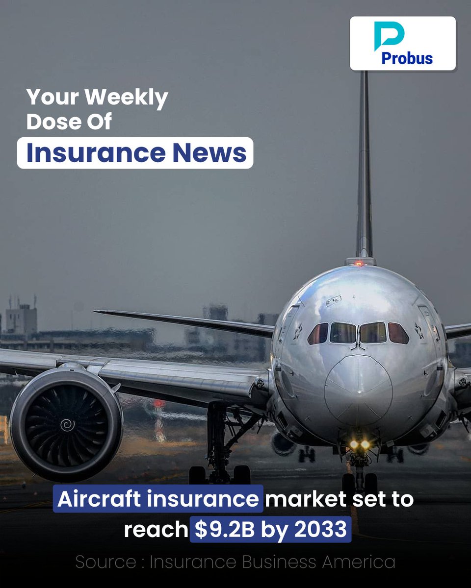 ProbusInsurance's tweet image. Weekly Insurance Highlights
✈️ Aircraft insurance to soar to $9.2B by 2033
💊 Health insurance renewals show strong persistency
🏦 RBI to align deposit insurance premiums with risk levels

📌 Follow @probusinsurance for weekly market insights.
#InsuranceUpdates #ProbusInsurance