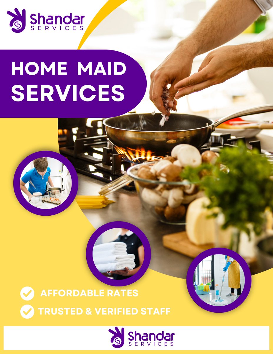 services48711's tweet image. Get professional Home Maid Services for cleaning, cooking, dusting, and daily chores — all with trusted, trained maids from Shandar Services 👩‍🧹💛

#MaidServices #HomeCleaning #DomesticHelp #Housemaid #DeepCleaning #HomeCare #DailyMaid #ShandarServices

📲 ऐप डाउनलोड करें