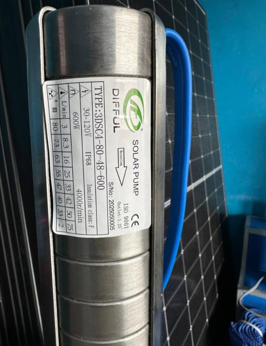 RBwengye's tweet photo. @wekesa_amos Enhance your solar water pumping solutions our Difful solar water pumps. Affordable,  durable and efficient. Call or WhatsApp 0785829420 for more inquiries. https://t.co/4AuajkCyxh