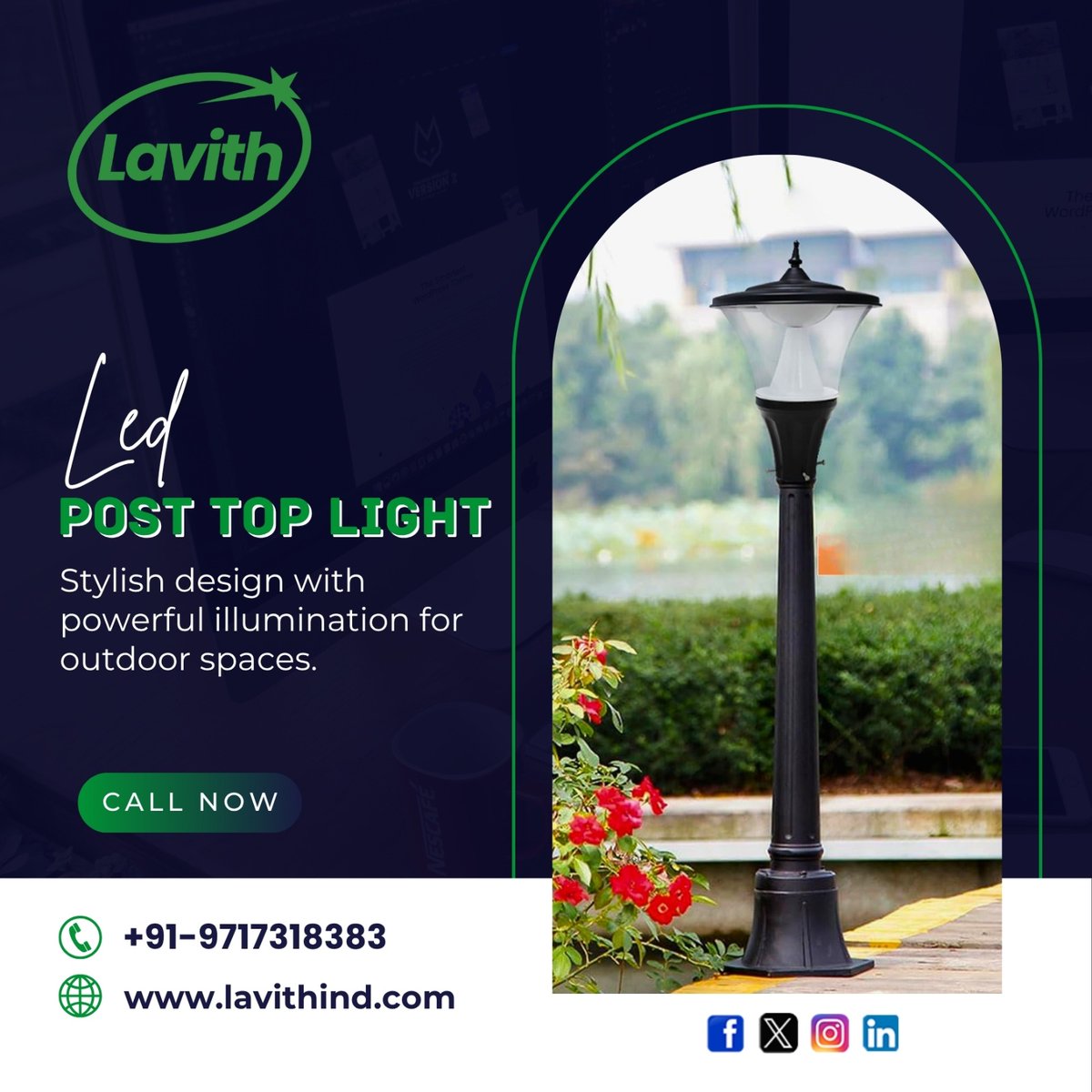 LavithLimi22825's tweet image. Stylish design meets powerful illumination to brighten up your outdoor spaces. Perfect for gardens, pathways, parks, and more.
📞 Call Now: +91-9717318383
🌐 Visit: lavithind.com
#LEDPostTopLight #OutdoorLighting #Lavith #StreetLights #GardenLighting #PathwayLights