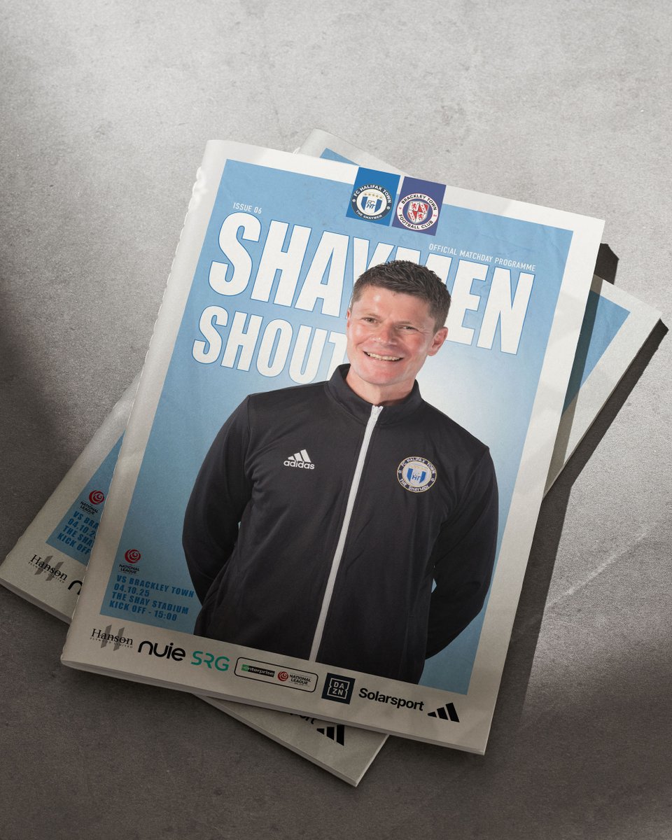 📖 MATCHDAY PROGRAMME

Issue 6 is out now, and available for purchase on the concourse this afternoon. 

This week's cover looks a bit different...🤪

🙌 Hear from Paul Oakes, as he discusses working alongside his third set of Shaymen coaching staff.
➕ All the usual insight from
