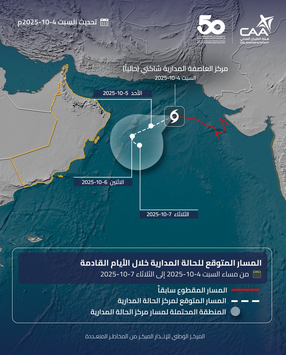 تقرير رقم (3): الحالة الجوية في بحر العرب