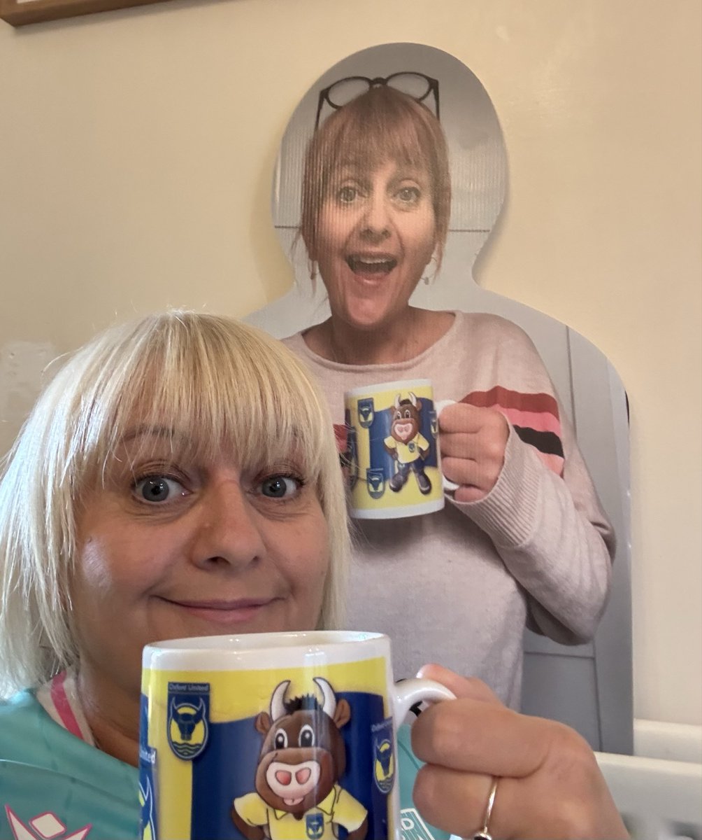 My first away game this season , we’re crossing our fingers for 3 points  💛💙#oufc