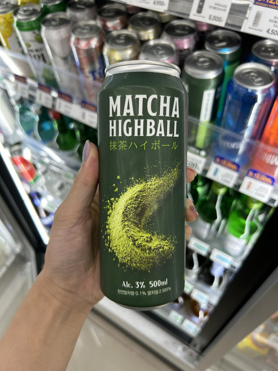 韓国で最初の抹茶ハイボール上陸！って聴いてセブンイレブン行ったけど