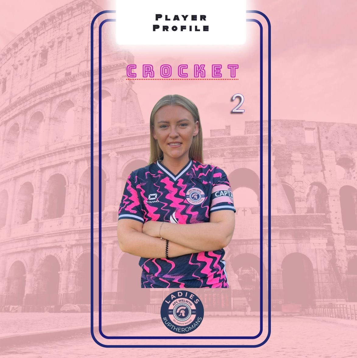 AFCWelwynLadies's tweet photo. 🏛️ 𝗔 𝗗𝗘𝗘𝗣 𝗗𝗜𝗩𝗘 𝗜𝗡𝗧𝗢 𝗢𝗨𝗥 𝗥𝗢𝗠𝗔𝗡𝗦: 𝗣𝗟𝗔𝗬𝗘𝗥 𝗘𝗫𝗖𝗟𝗨𝗦𝗜𝗩𝗘 🏛️
Stepping into the spotlight… it’s time to 𝗠𝗘𝗘𝗧 𝗟𝗘𝗔𝗛! 💥
🔢 Squad Number: #2
🎯 Position: Fullback
#AFCWelwyn #PlayerExclusive #WomensFootball #UpTheRomans https://t.co/dNkE0yOiZH