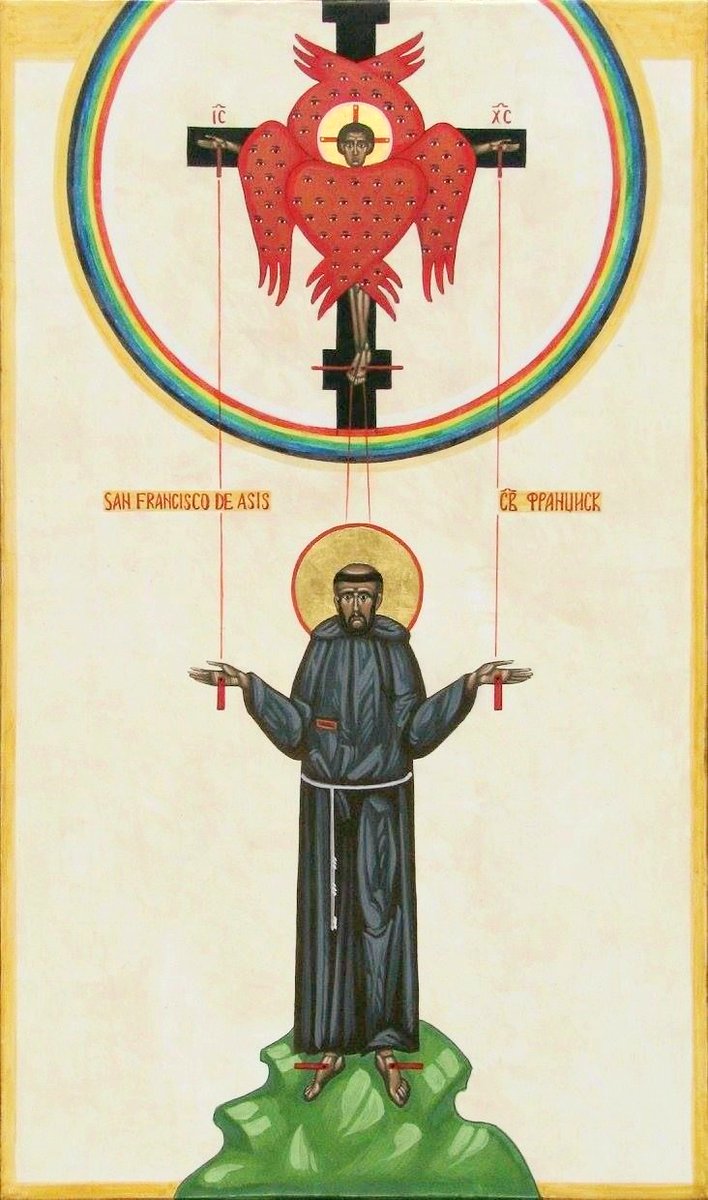 Danylo Movchan, Icon of Saint Francis of Assisi receiving the Stigmata, 2008