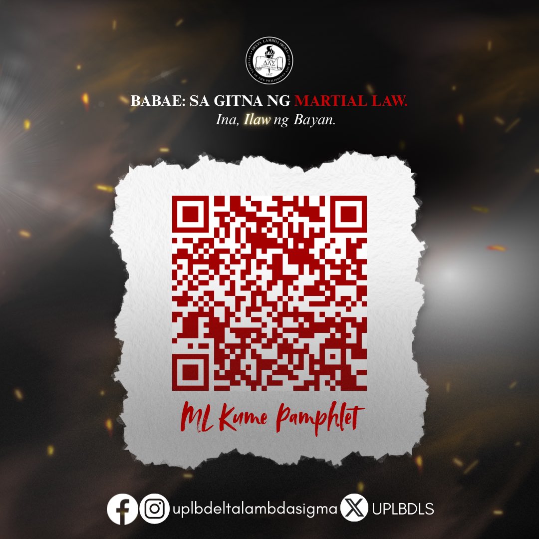 UPLBDLS's tweet photo. 𝐀𝐧𝐨 𝐧𝐠𝐚 𝐛𝐚 𝐚𝐧𝐠 𝐥𝐮𝐠𝐚𝐫 𝐧𝐠 𝐛𝐚𝐛𝐚𝐞 𝐬𝐚 𝐤𝐚𝐬𝐚𝐲𝐬𝐚𝐲𝐚𝐧?

Maraming salamat sa lahat ng dumalo, nakinig, at nakiisa. Sa pagpapatuloy ng laban — abante, babae! ✊🏼

#UPLBDLS68
#Liway
#ML53
#NeverAgainNeverForget https://t.co/W888u0jjnv