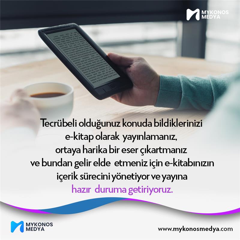 Mykonos - E-Kitap Yazımı 

Tecrübeli olduğunuz konuda bildiklerinizi e-kitap olarak yayınlamanız, ortaya harika bir eser çıkartmanız ve bundan gelir elde etmeniz için e-kitabınızın içerik sürecini yönetiyor ve yayına hazır duruma getiriyoruz.