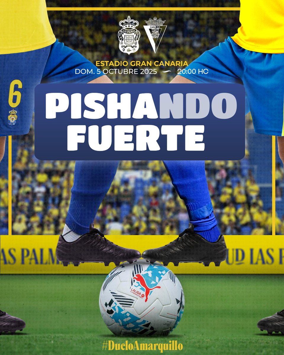 👋🏽 ¡Buenos días, afición! 

😉 Hoy, en el Gran Canaria, manda nuestro amarillo 💛
¡Que no se escape la victoria, #VamosUD! 💪🏽 

#LasPalmasCádiz #DueloAmarquillo 
#LaUniónHaceLasPalmas #SeremosMásUnión
