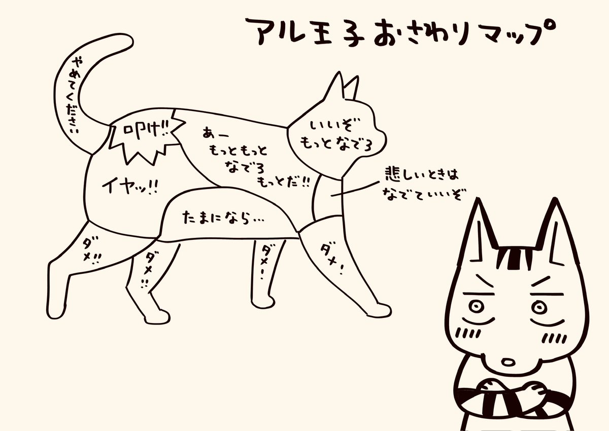 うちの猫のおさわりマップ

#猫が4匹いる暮らし 