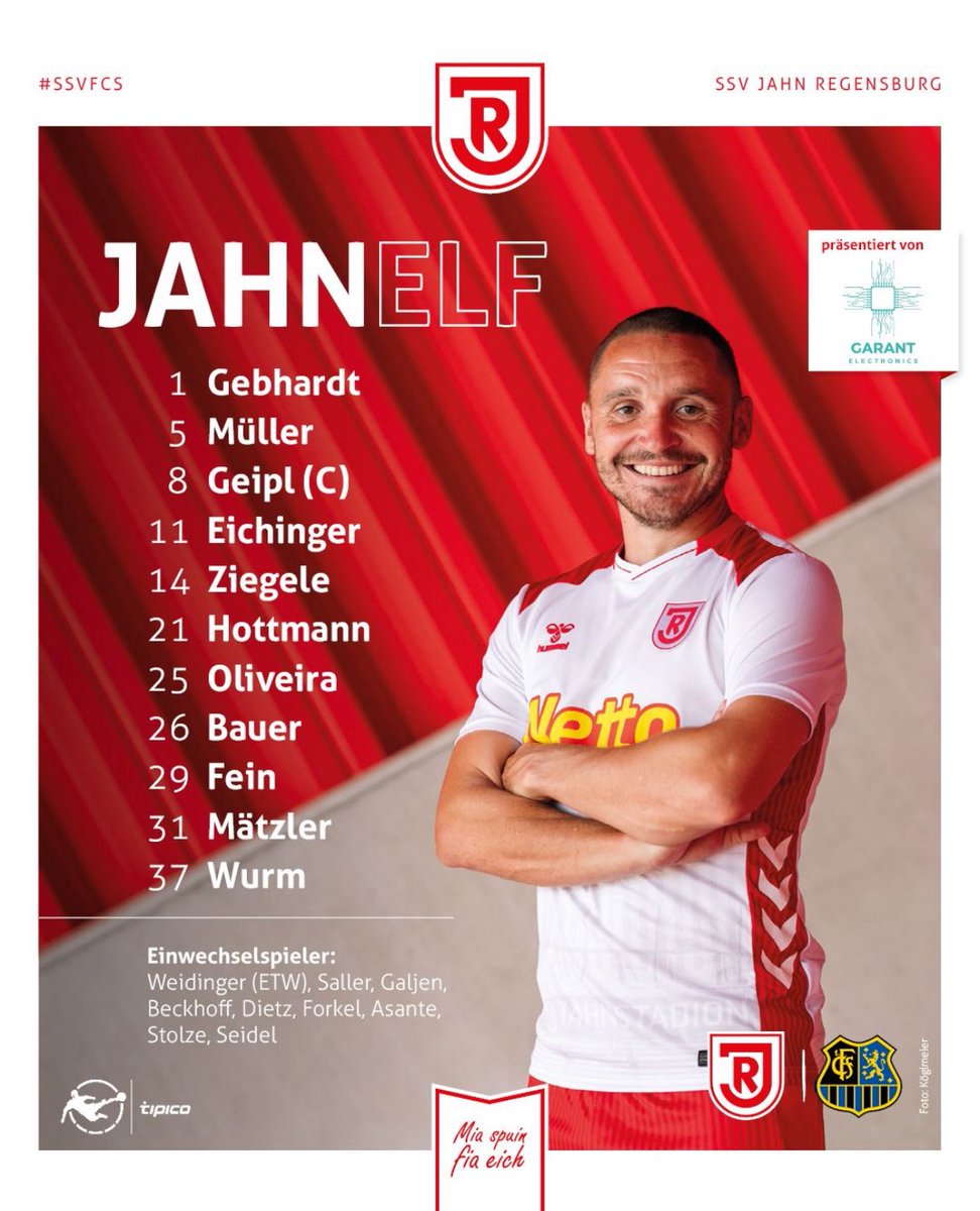 SSVJAHN_EN's tweet image. Starting XI vs Saarbrücken. First game without Achim Beierlorzer. #SSVFCS