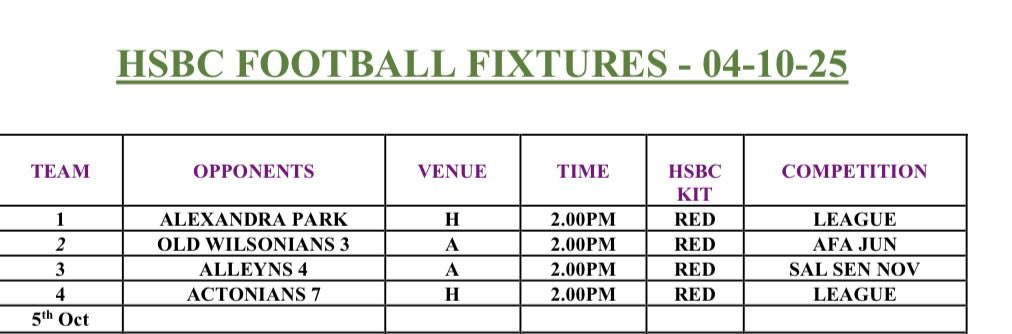 Below are our fixtures this weekend. 

Vets play Livingston on Sunday .

Good luck to all 🔴⚫️⚽️👍🏻