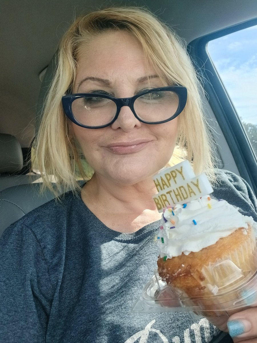 Yesterday I had a wonderful birthday. I had to work because I didn't put in to be off early enough. So I went to work next to my close male friend whom I absolutely love. A co worker was so sweet and gave me a cupcake so I ate it on my break. I was happy. 😊
