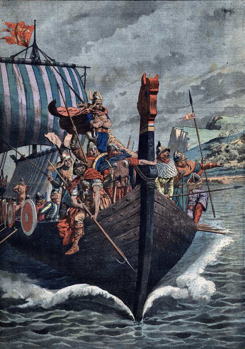 HistoriaJack's tweet photo. The arrival of the Vikings in Normandy https://t.co/hUgq4wzwks