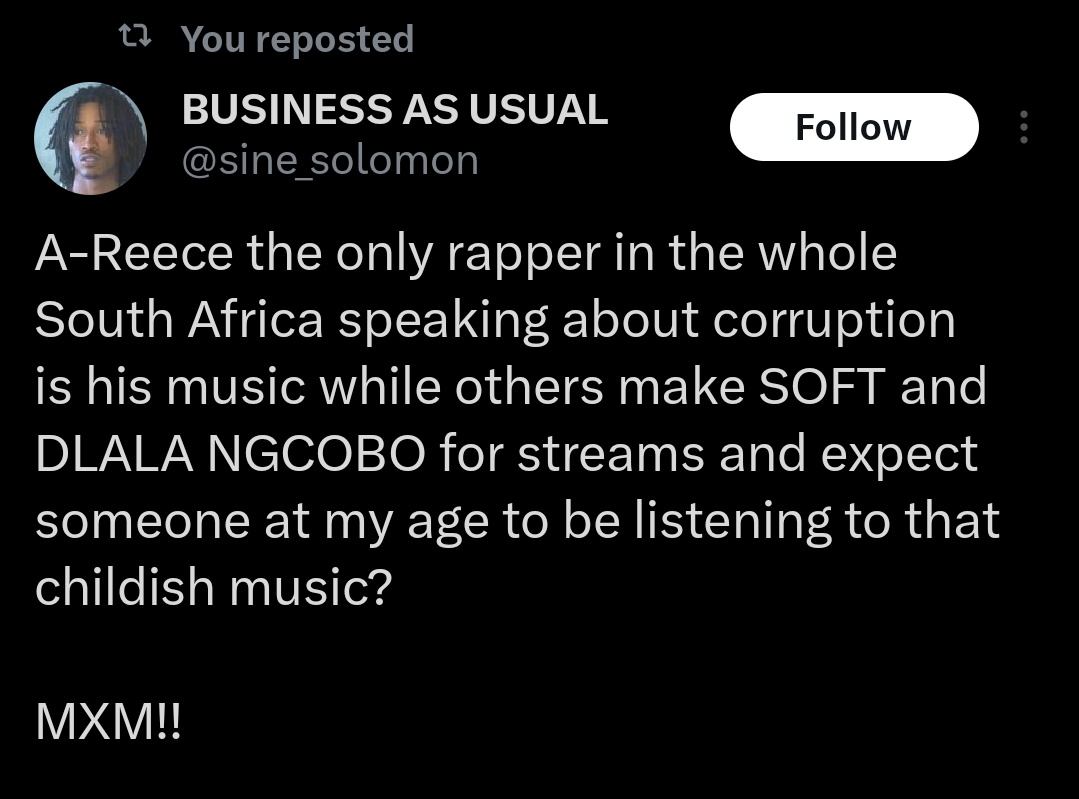 tsh3pang__'s tweet photo. A-Reece makes music that actually touches the soul, like you actually should know what's going on to understand what baby boy is saying while the other one is a rapper that makes commercial music 
there's levels to this https://t.co/LrDBIyQzPr