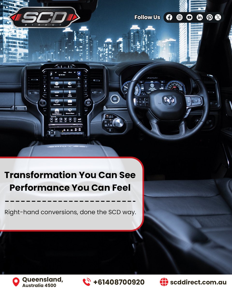 scddirect's tweet image. Experience transformation with SCD Direct. ADR-compliant, safe, and high-quality right-hand drive conversions for American vehicles built for Australian roads.

#scddirect #carconversion #rhdconversion #adrcompliant #rightHandDrive #uscarsaustralia #americantrucksinaustralia