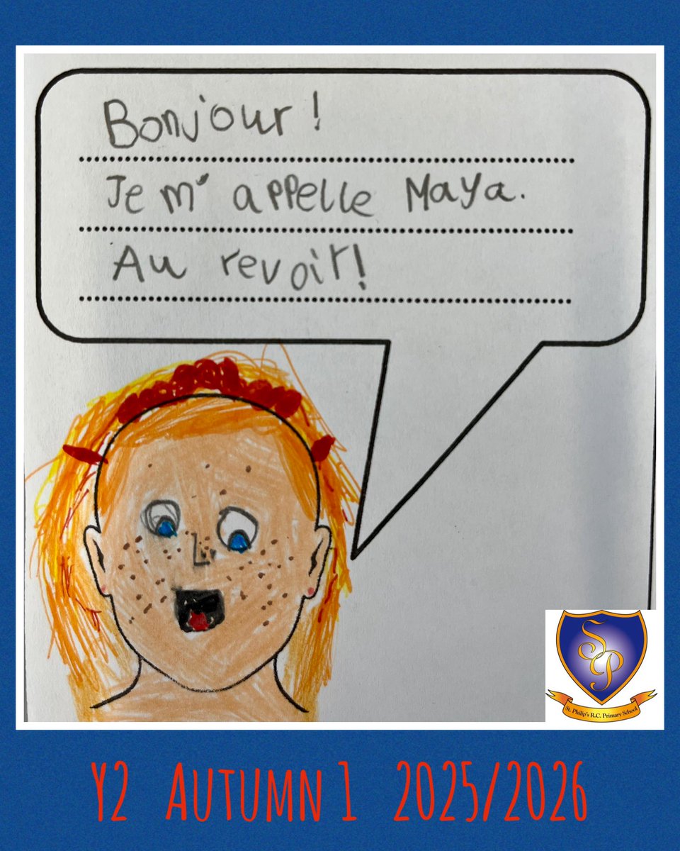 MmeBirtwistle's tweet photo. 🇫🇷Fabulous French Writing! ✨ Our Y2 children from @stphilipsrc @GA_Bury and @OurBury been learning how to greet someone and introduce themselves in French. They’ve worked so hard to write in French and are showing such confidence in their speaking skills.
👏 Bravo les enfants ! https://t.co/KecDCMvE3R
