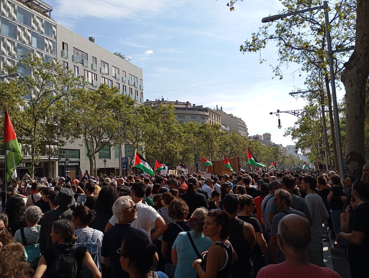 Històrica manifestació de suport a Palestina a Barcelona #freepalestine
#StopGenocideNow